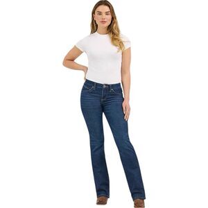 Wrangler Q-Baby Ultimate Riding Jeans Women's Sz 27 Blue Slim Straight